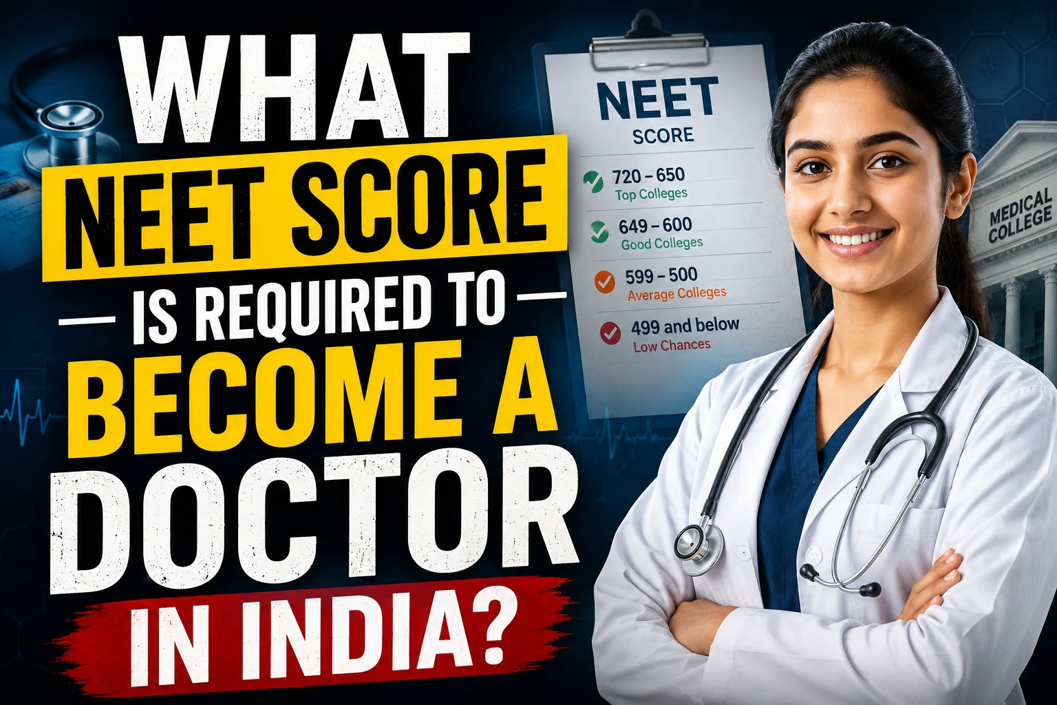What NEET Score Is Required to Become a Doctor in India?